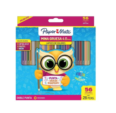 Colores doble punta redondos Paper Mate Largos 4mm Multicolor C/28x56 2182616