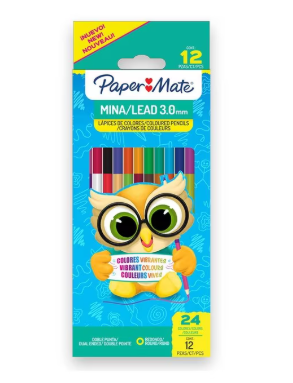 Colores doble punta redondos Paper Mate Largos 3mm Multicolor C/12x24 2209346